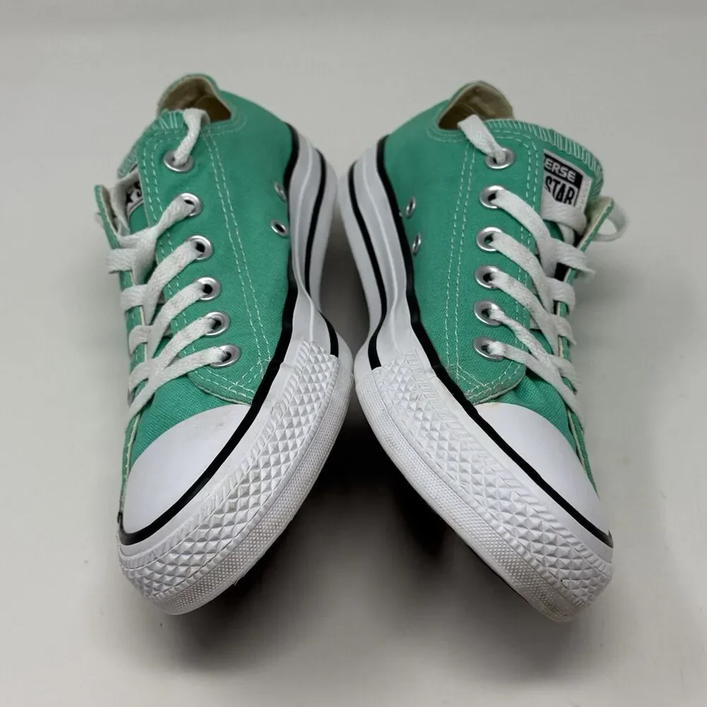 Converse All Star Chuck Taylor Shoes Womens 8 Aqua Green Canvas Low Top Sneakers